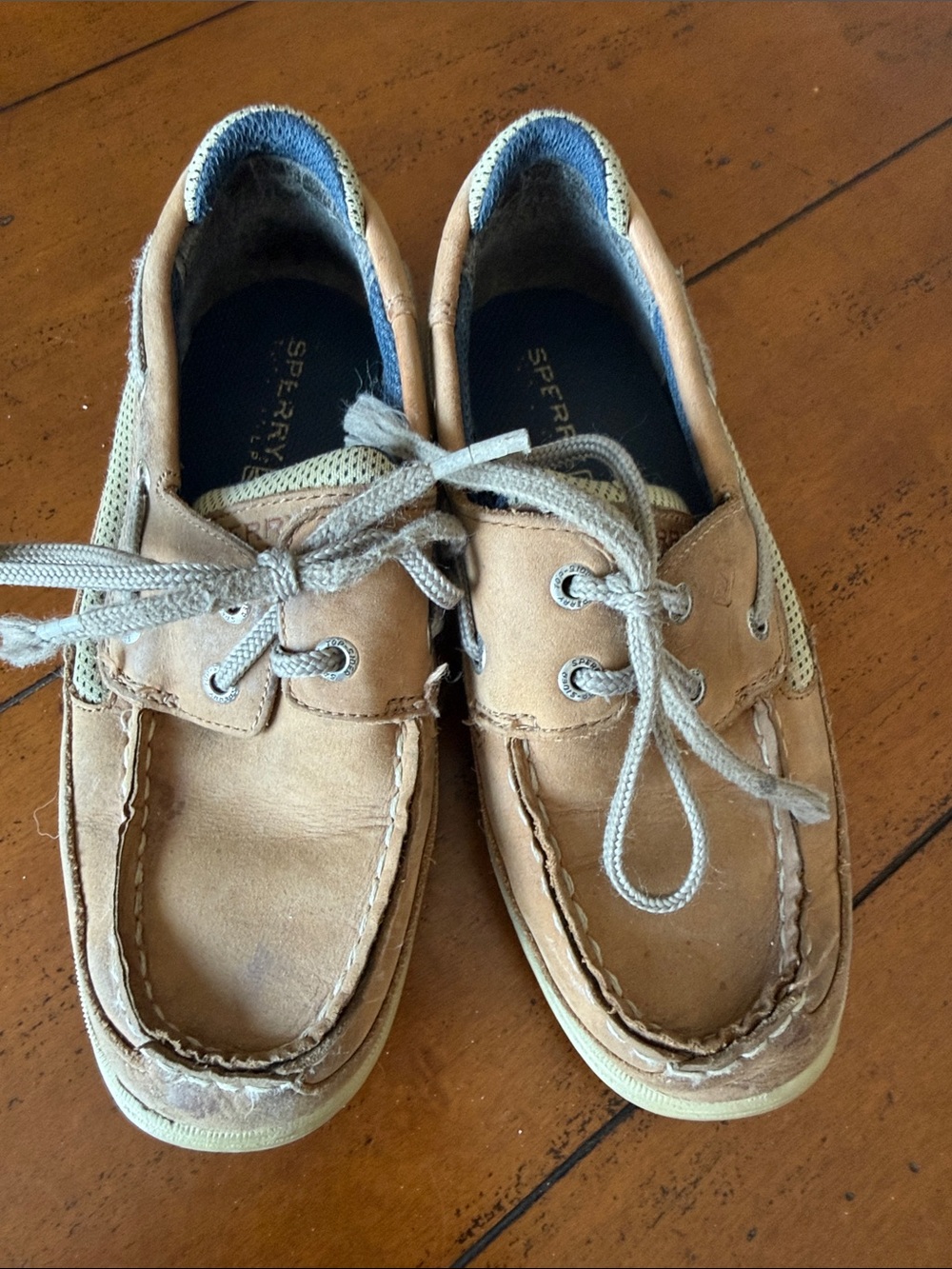 Sperry Top-Sider Tan Leather Boat Shoes | Boys Size 2M